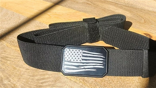 Tactical Belt with Custom Engraved Buckle