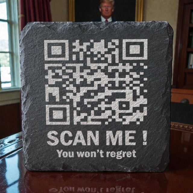 President Trump QR Code Coaster